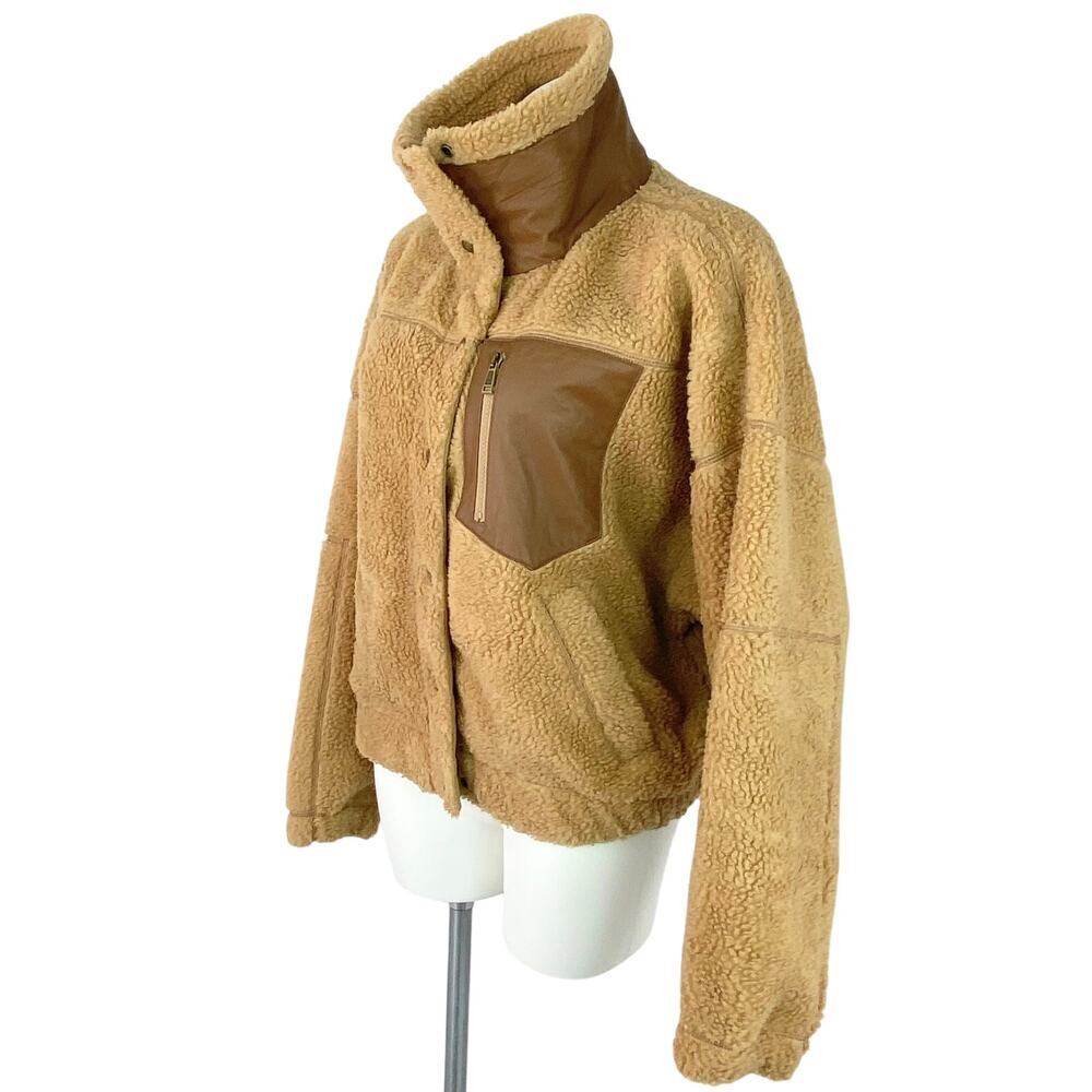 Polo Ralph Lauren Teddy Bear Fleece & Leather Cropped Jacket - Medium - Picture 4 of 13